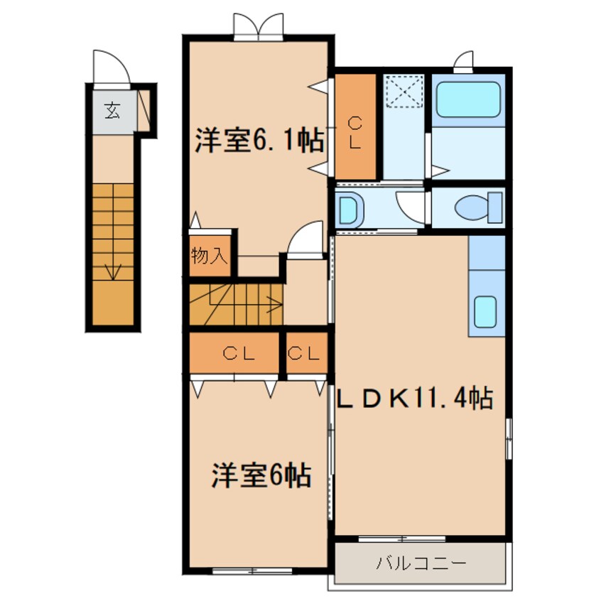 間取図 ミニョン　プラシード