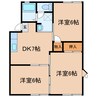 パレスタキザワ 3DKの間取り