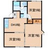 パレスタキザワ 3DKの間取り