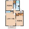 セジュール八島 2LDKの間取り
