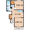 セトルYUUZAKI 2DKの間取り