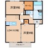 ラルジュ 2LDKの間取り