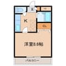 サンライズ玉島 1Kの間取り