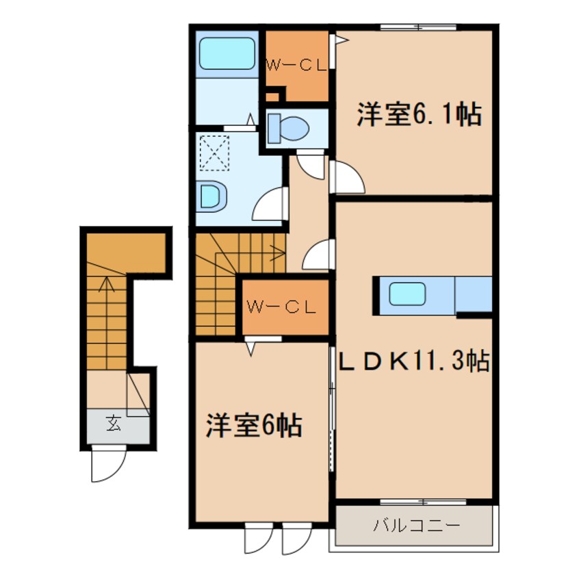 間取図 アンスリールAB