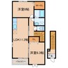 プラシード・T 2LDKの間取り