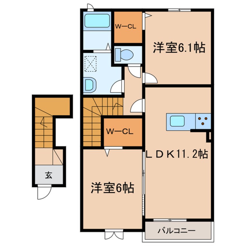 間取図 CROWD真備