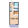 アクアマリン新倉敷 1Kの間取り