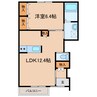 アビターレ 1LDKの間取り