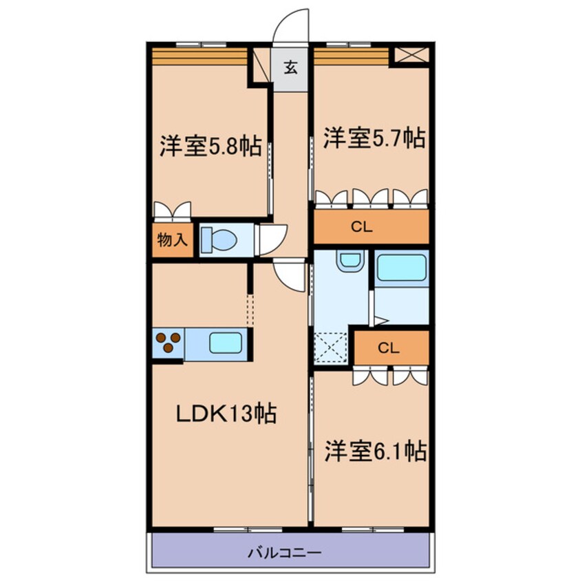 間取図 ノース・ヴィレッジ