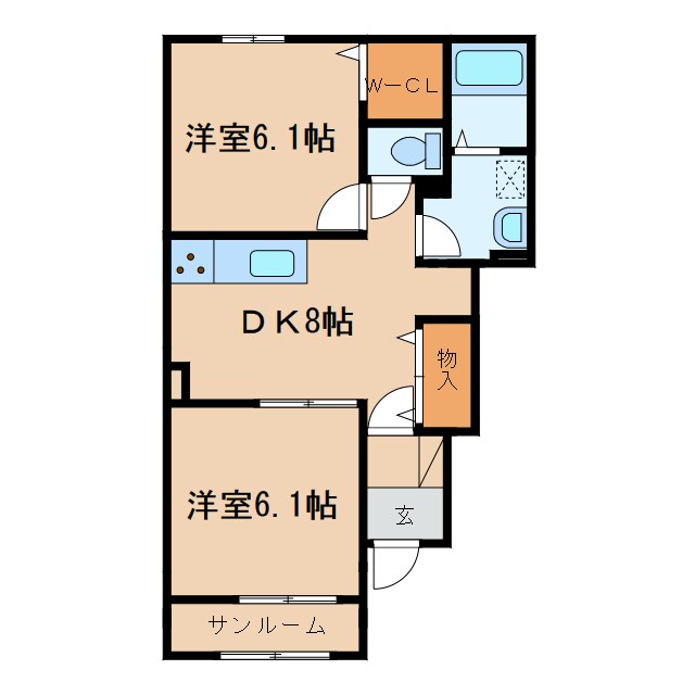 間取り図 ダイヤモンド・ノアB棟