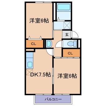 間取図 プレジール西大島