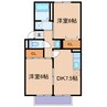 プレジール西大島 2DKの間取り
