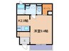 ホワイトロッサ 1Rの間取り