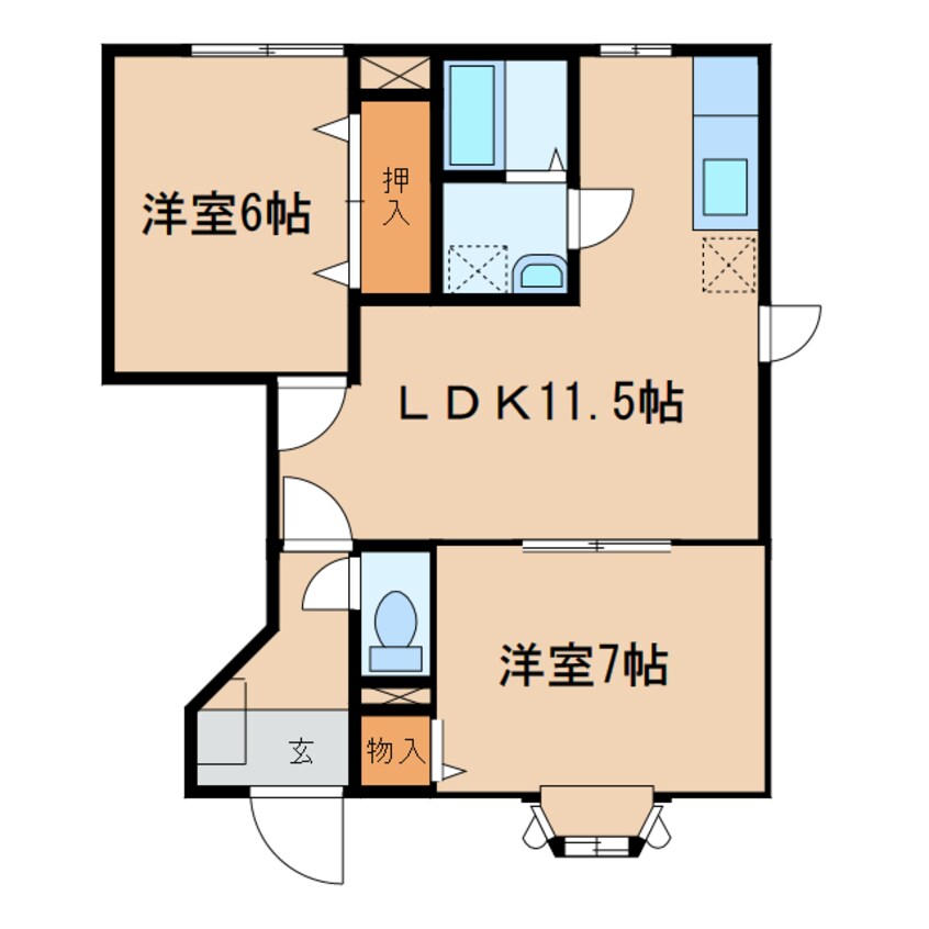 間取図 ムーントピアB