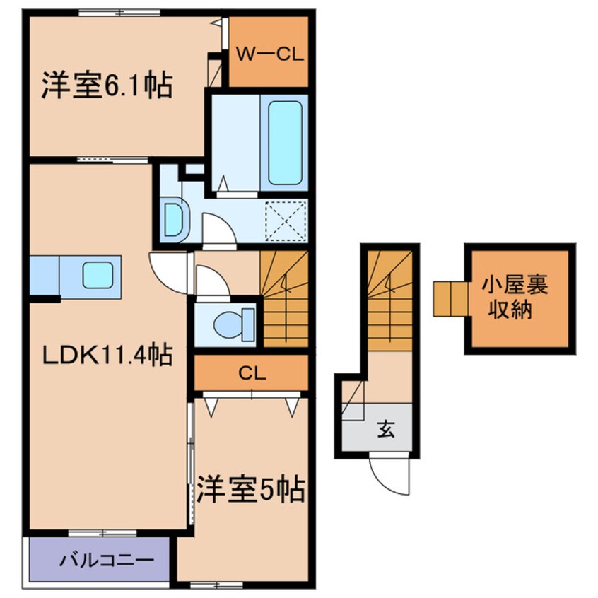 間取図 アルモニー倉敷Ⅱ・Ⅲ