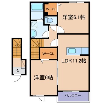 間取図 プリミヴェール　ドゥ