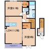 プリミヴェール　ドゥ 2LDKの間取り