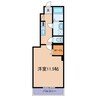 エトワール 1Kの間取り