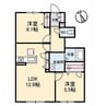 ブリランテ 2LDKの間取り