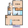 ディモルフォセカA・B 1LDKの間取り