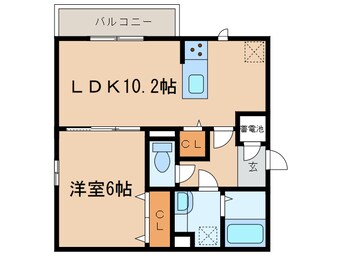 間取図 ファミール岡本Ⅲ-D