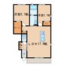 グラジーク 2LDKの間取り