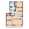 モンボヌール 2LDKの間取り