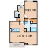 ルボヌールＡ・Ｂ 1LDKの間取り