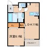 サニーメゾンまきび 1LDKの間取り