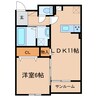 サニーメゾンまきび 1LDKの間取り
