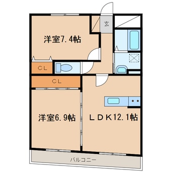 間取図 エヴァーワン玉島