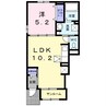 アビアント 1LDKの間取り