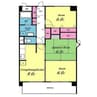 ラプラス新倉敷 2LDKの間取り