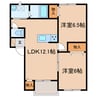 ファヴィリータC 2LDKの間取り