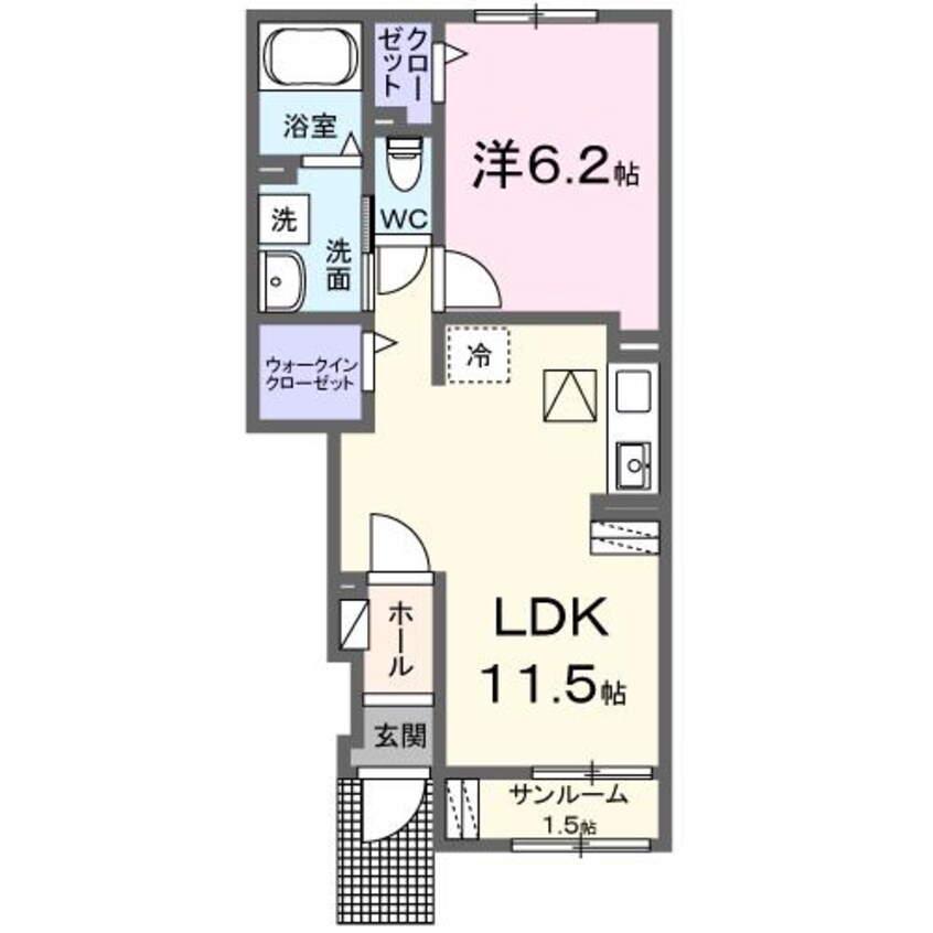 間取図 サンフラット乙島B