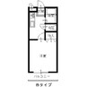 フラットナガオ 1Kの間取り