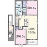 アゴーラB 2LDKの間取り