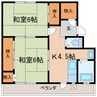 ピュアメゾン玉島B 2Kの間取り