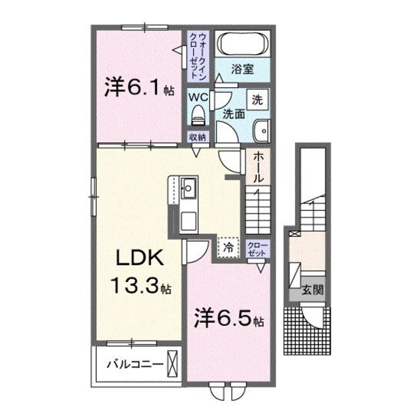 間取図 クレール九番館