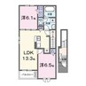 クレール九番館 2LDKの間取り