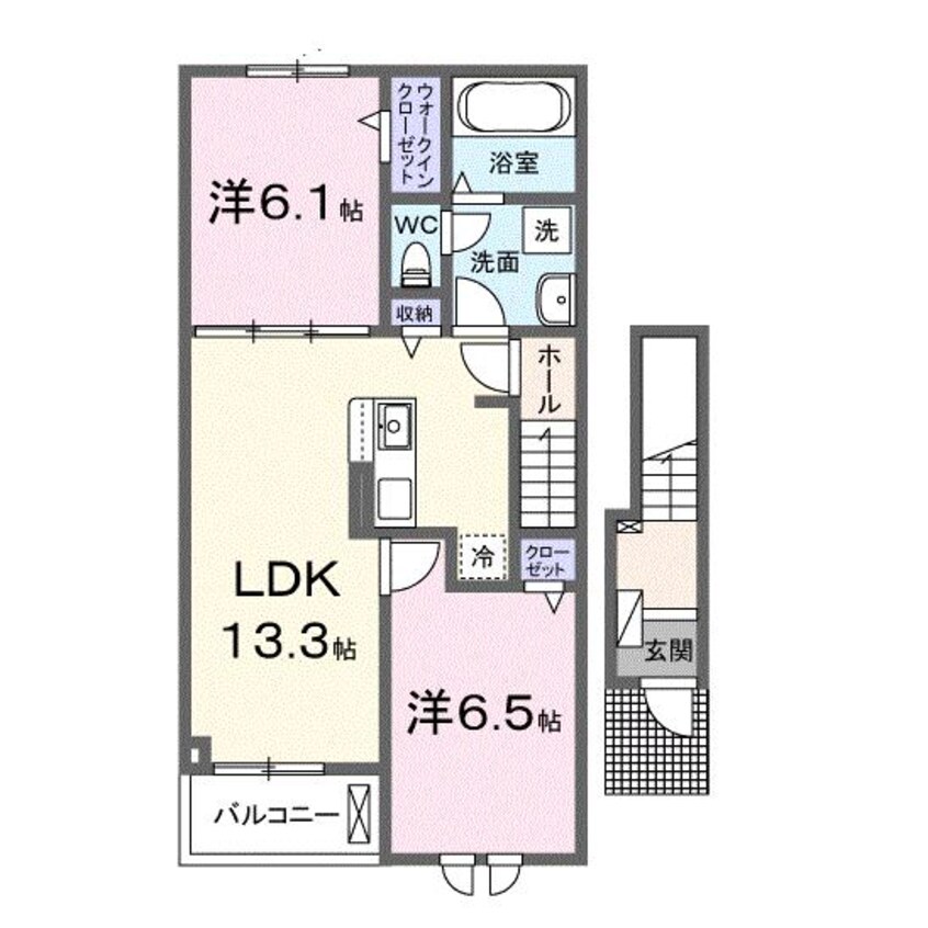 間取図 クレール九番館
