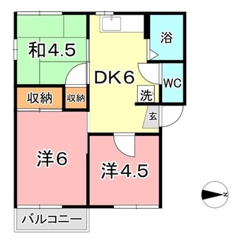 間取図 ベルメゾン平野A
