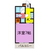 サンワプラザ福崎Ⅱ 1Kの間取り