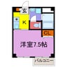 サンワプラザ福崎Ｓ 1Kの間取り
