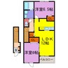 グレイス・エンジェル 2LDKの間取り
