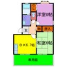 ジュネス香呂 2DKの間取り