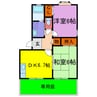 ジュネス香呂 2DKの間取り