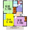 シャーメゾン七種 2DKの間取り