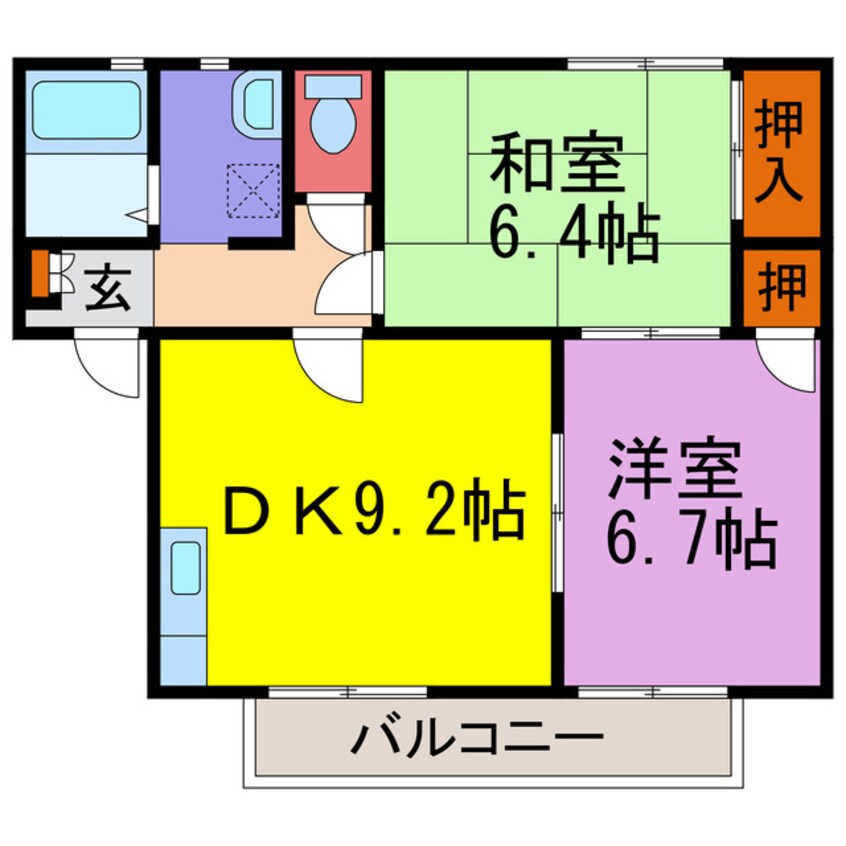 間取図 ボンリビエール松山