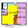ファミーユ金澤 2LDKの間取り